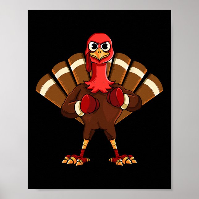 Thanksgiving Mma Kickboxing Judo Karate Gobble Pla Poster (Framsidan)