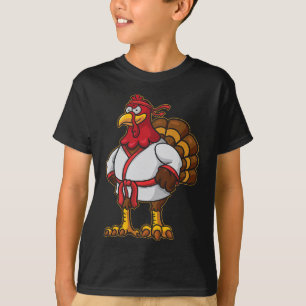 Thanksgiving Mma Kickboxing Judo Karate Gobble Pla T Shirt