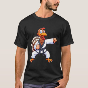 Thanksgiving Mma Kickboxing Judo Karate Turkey Kid T Shirt