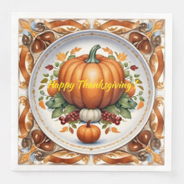 Thanksgiving Modern Pumpkin-höstsamling Pappersservett