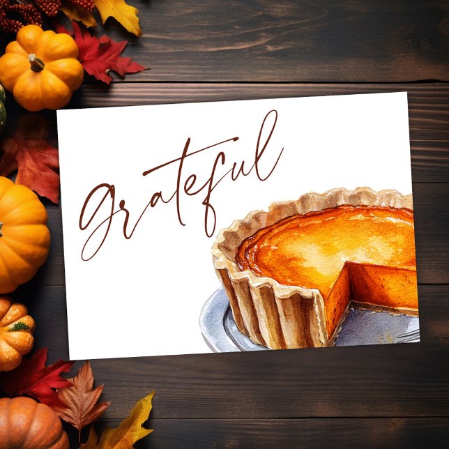 Thanksgiving Modern Rustic Elegant är tacksam Julkort (Thanksgiving Modern Elegant Fall Grateful Holiday Card)