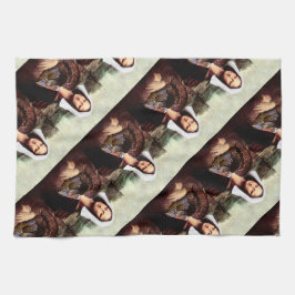 Thanksgiving Mona Lisa Pilgrim Kökshandduk