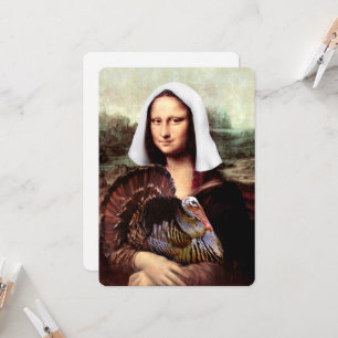 Thanksgiving Mona Lisa Pilgrim med Turkiet Inbjudningar