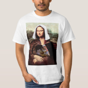 Thanksgiving Mona Lisa Pilgrim T Shirt
