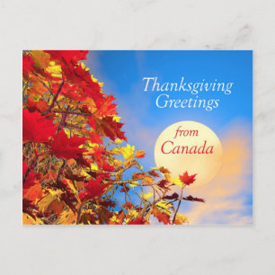 Thanksgiving Morgon från Kanada Helg Vykort