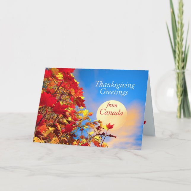 Thanksgiving Morgon från Kanada Helgkort (Framsida)