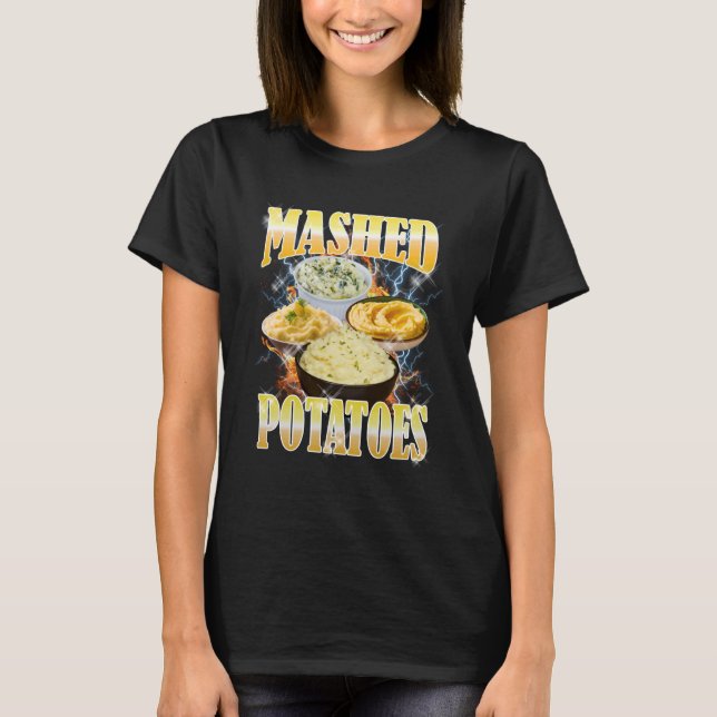 Thanksgiving Mosade Potatis Bootleg 90-Tal Raprock T Shirt (Framsida)