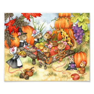 Thanksgiving Möss - Utmatning av digitalteknik Fototryck