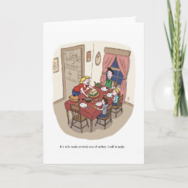 Thanksgiving mot Tofurkey Helgkort