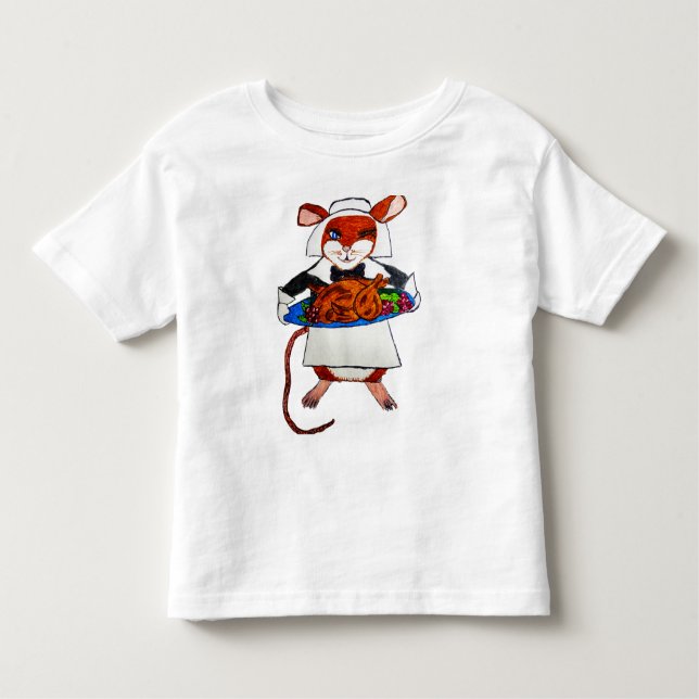 THANKSGIVING MOUSE PILGRIM T SHIRT (Framsida)