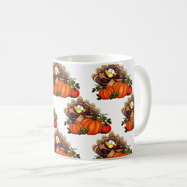 Thanksgiving Mugg-Turkiet Kaffemugg (Framsida höger)