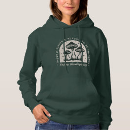 Thanksgiving mushroom forest green cottagecore t shirt
