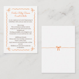 Thanksgiving Mysigt Baby Shower Boy | Clothesline Tilläggskort