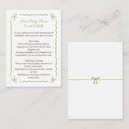 Thanksgiving Mysigt Baby Shower Girl | Clothesline Tilläggskort
