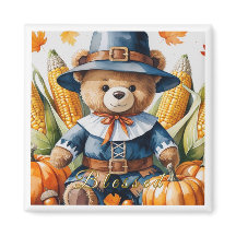Thanksgiving Nalle Magnet