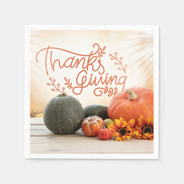 Thanksgiving Napkins Pappersservett (Framsidan)