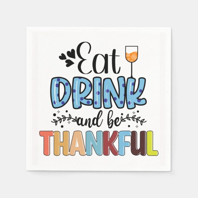 Thanksgiving Napkins Pappersservett (Framsidan)