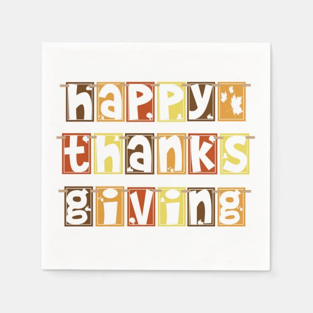 Thanksgiving Napkins Pappersservett (Framsidan)