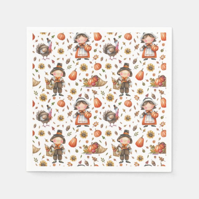 Thanksgiving Napkins Pappersservett (Framsidan)