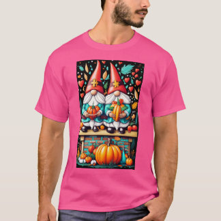 Thanksgiving Nurse Gnomes Fall SCrub Top Autumn RN T Shirt