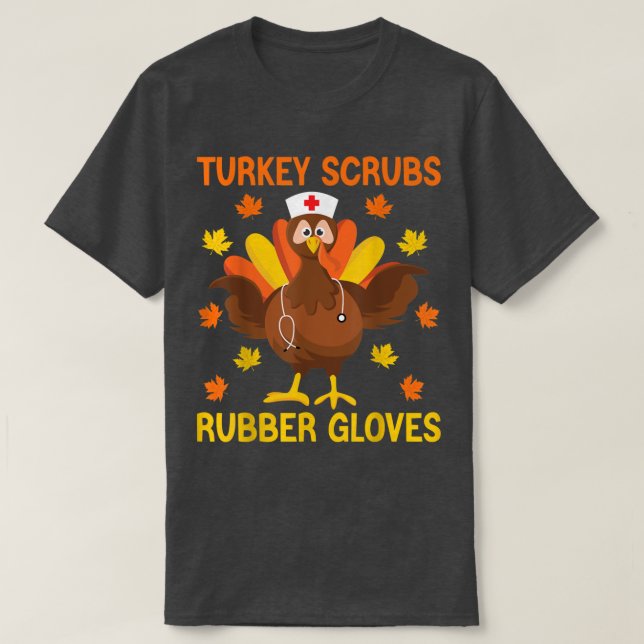 Thanksgiving Nurse Tur T Shirt (Design framsida)