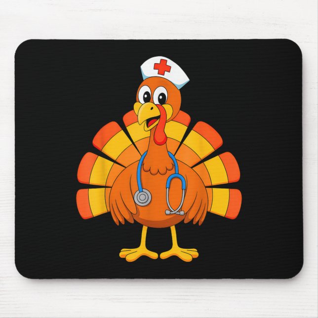 Thanksgiving Nurse Turkey Nurses Scrub Top Nursing Musmatta (Framsidan)