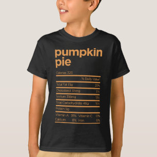 Thanksgiving Nutrition Pumpkin Paj Facts Food Roli T Shirt