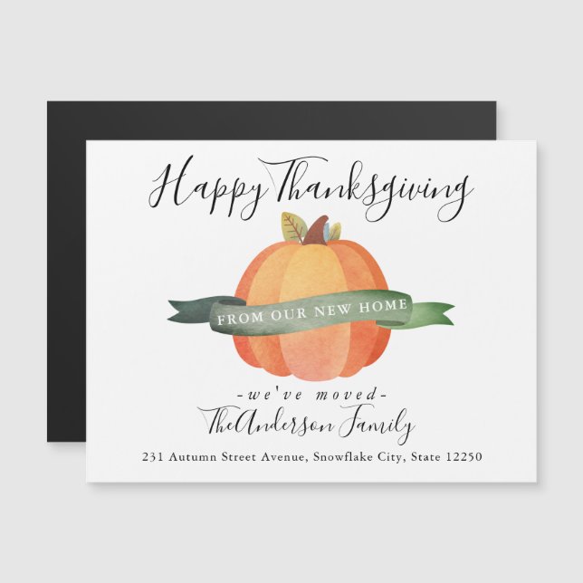 Thanksgiving Nytt Flytta för startpumpa (Fram/baksida)