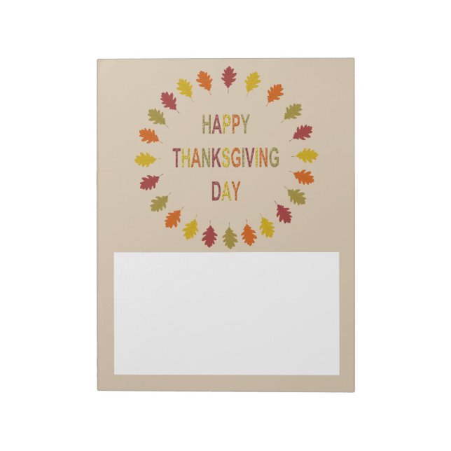 Thanksgiving Oak Löv Anteckningsblock (Roterad)
