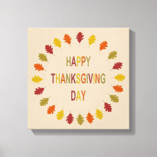 Thanksgiving Oak Löv Canvastryck
