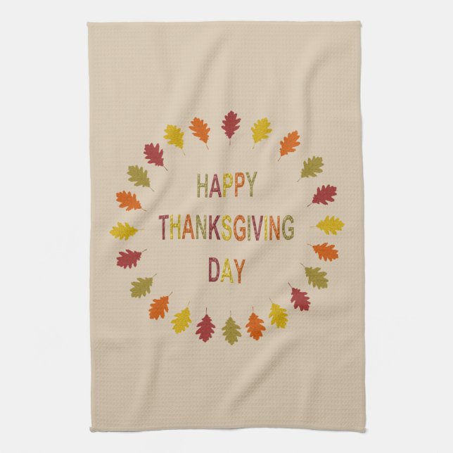Thanksgiving Oak Löv Kökshandduk (Vertikal)