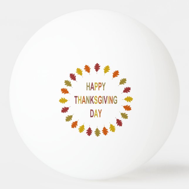 Thanksgiving Oak Löv Pingisboll (Framsidan)