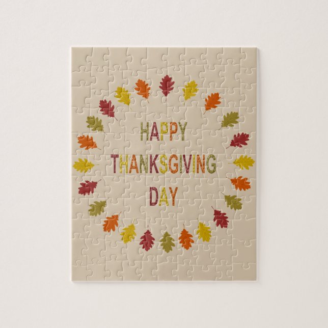 Thanksgiving Oak Löv Pussel (Vertikal)