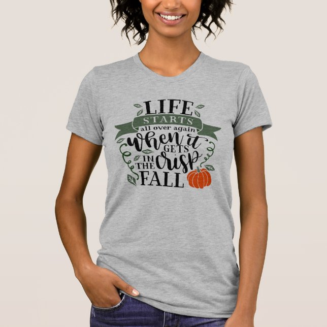 Thanksgiving- och hösttypografi t shirt (Framsida)