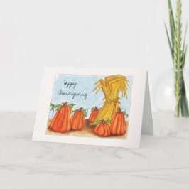 Thanksgiving och pumpor helgkort