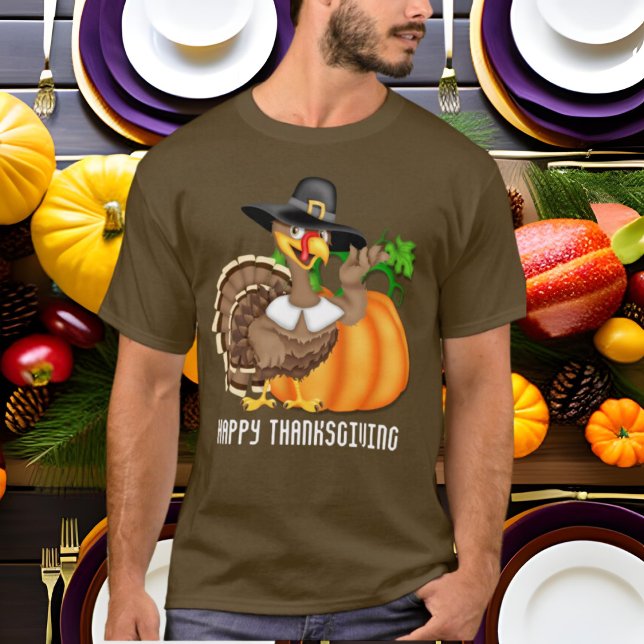 Thanksgiving och Turkiets Helgdag t-shirt (Skapare uppladdad)
