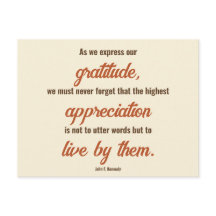 Thanksgiving Offert från John F. Kennedy 2-sidig