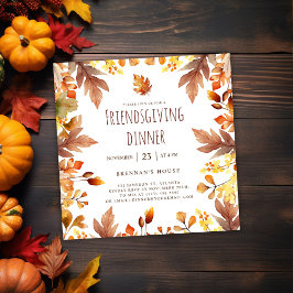 Thanksgiving om vänner för Rustic Fall Inbjudningar