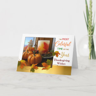 Thanksgiving Önskemål - årets mest färgade tidpunk Helgkort