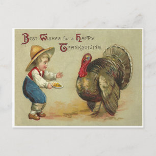 Thanksgiving Önskemål Helg Vykort