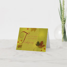 Thanksgiving Önskemål Löv - gratulationskort Helgkort