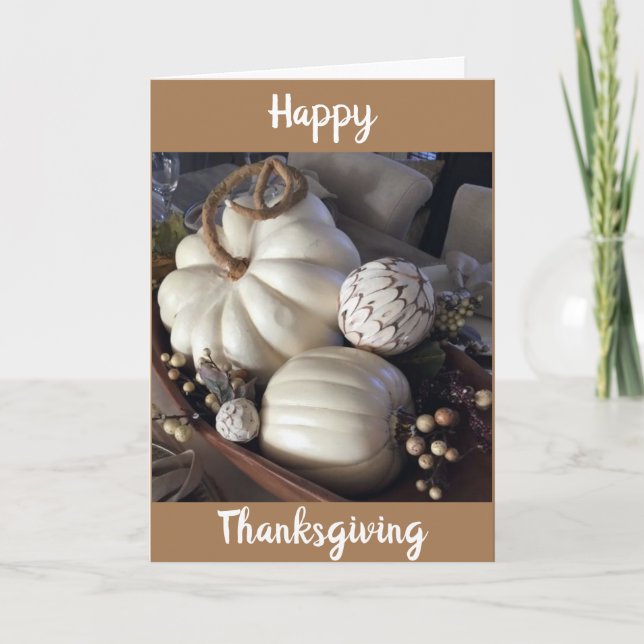 THANKSGIVING ÖNSKEMÅL TILL FAMILJ OCH VÄNNER KORT (Framsida)