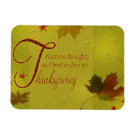 Thanksgiving Önskemål Typografi Löv Magnet