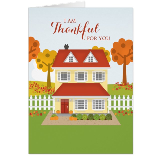 Thanksgiving - öppet hus på middagen hälsningskort (Framsidan)