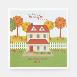 Thanksgiving - öppet hus på middagen pappersservett