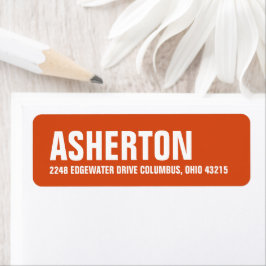 Thanksgiving orange modern returadress returadress etikett