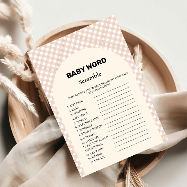 Thanksgiving ord-jaktkort för babydusch inbjudningar (Skapare uppladdad)