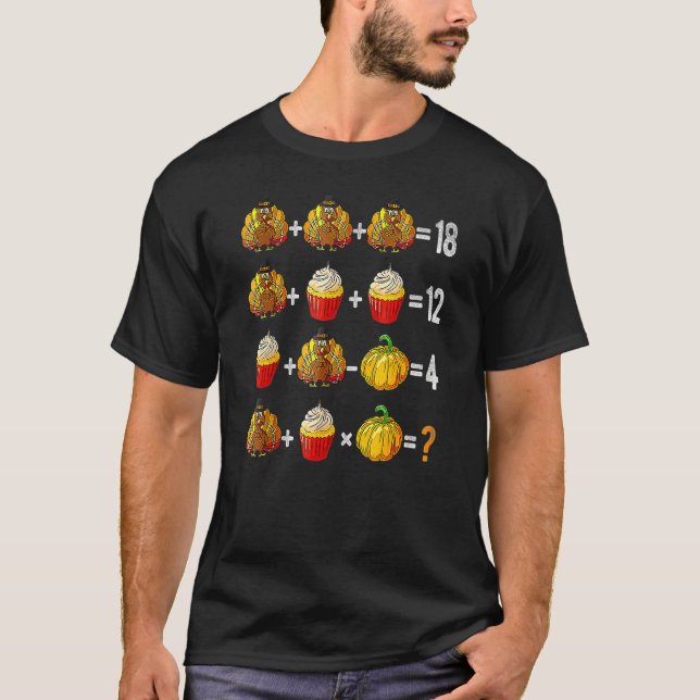 Thanksgiving Order Of Operations Quiz Math Teacher T Shirt (Framsida)