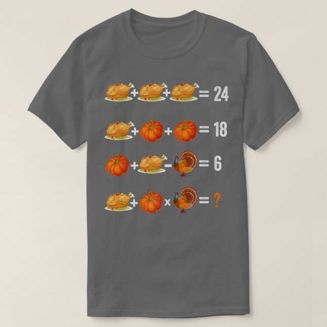 Thanksgiving Order of Operations Quiz Math Teacher T Shirt (Design framsida)
