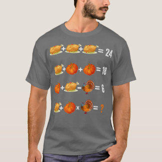 Thanksgiving Order of Operations Quiz Math Teacher T Shirt